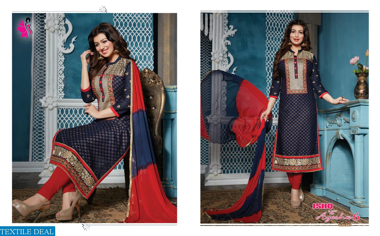 khwaish Ishq e ayesha-6 Wholesale pure cotton Embroidery Salwar kameez